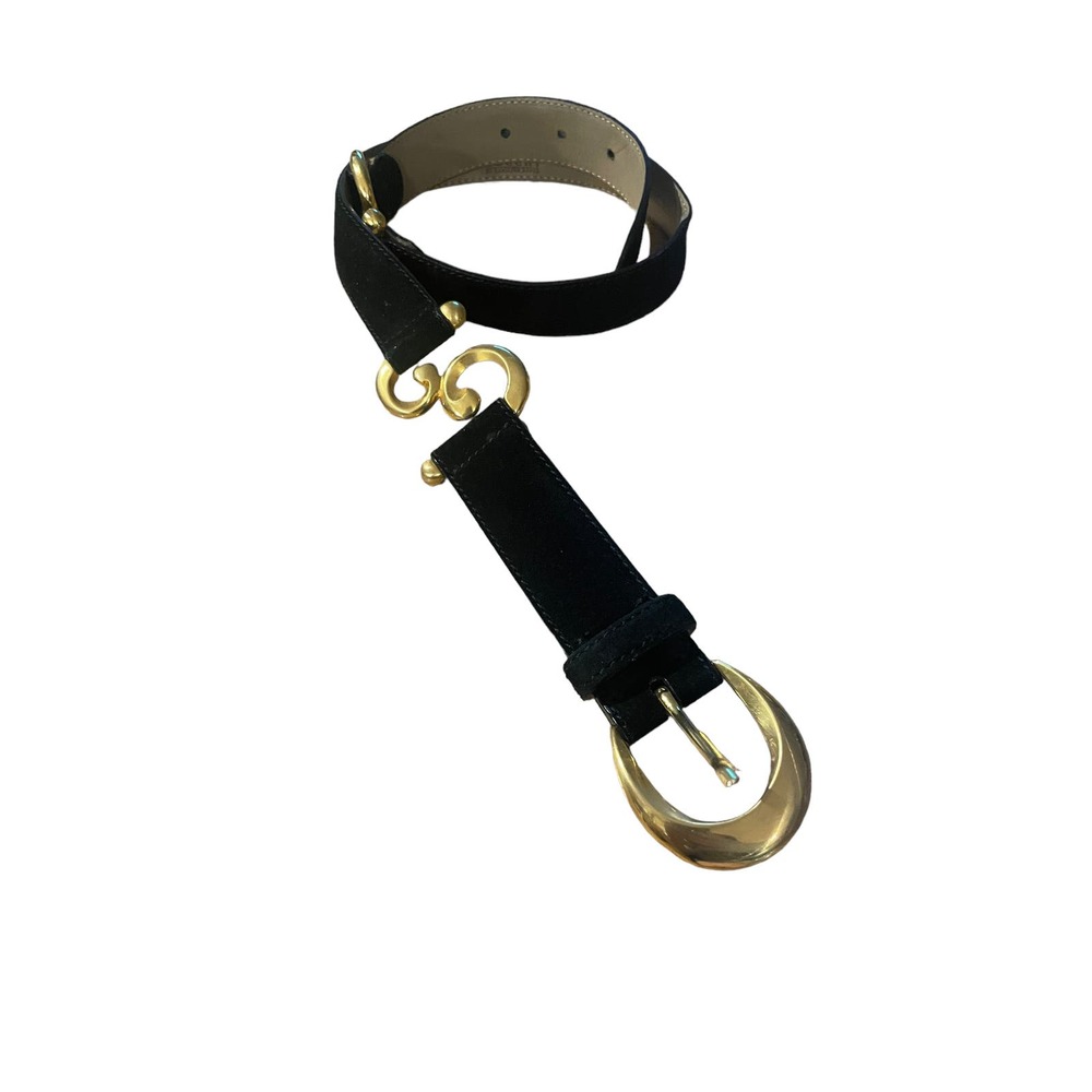 De Vecchi Black Suede Belt